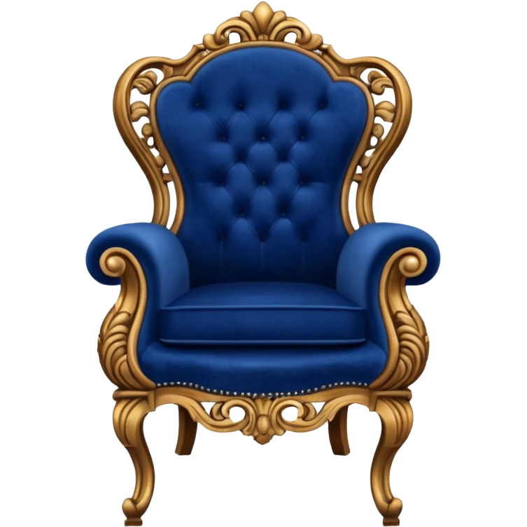 Dark blue antique chair emoji