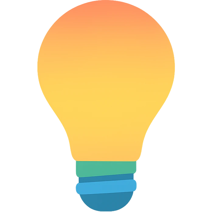 colorful lightbulb icon emoji