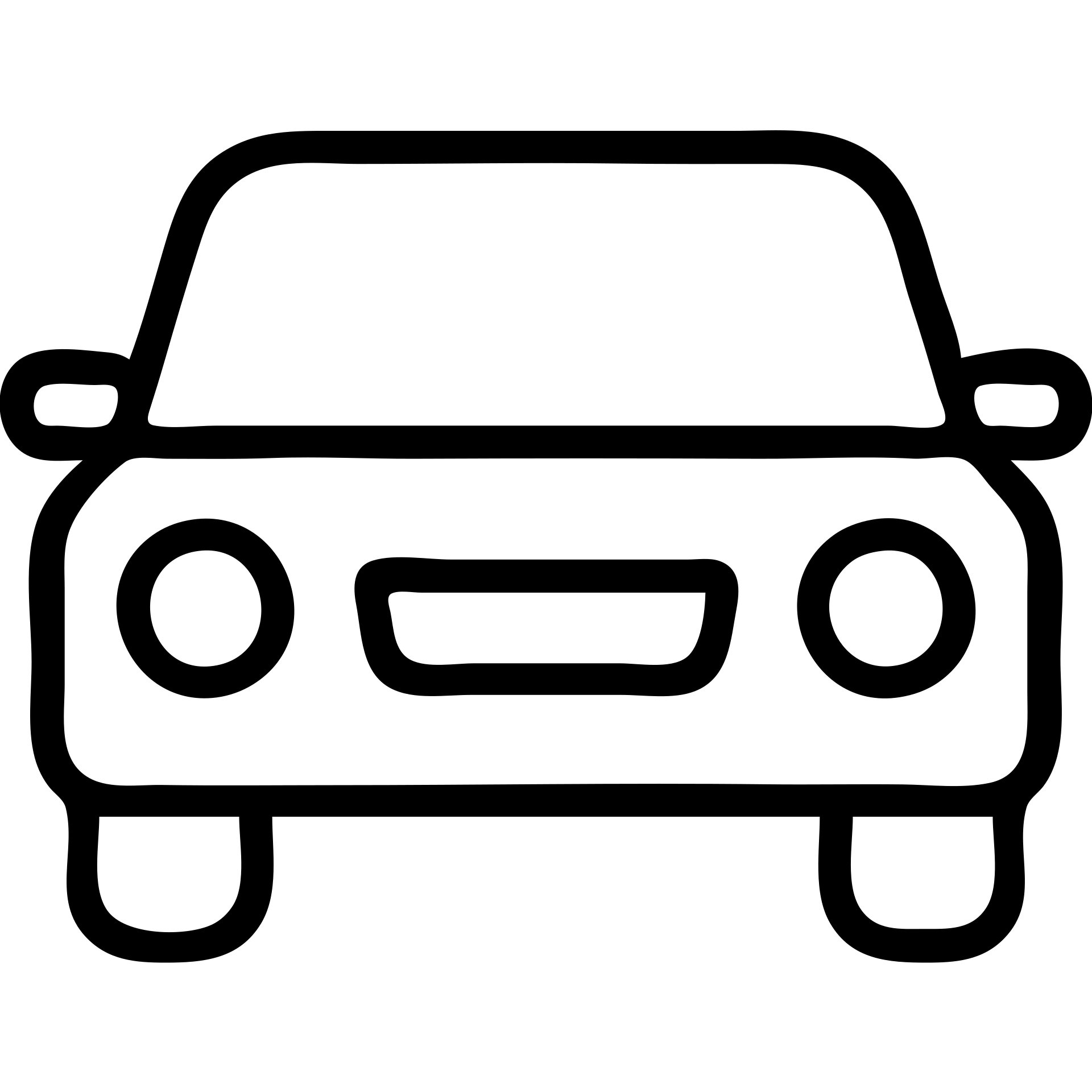 car, black outlined icon style, no fill, simple, bold, easy to recognize emoji