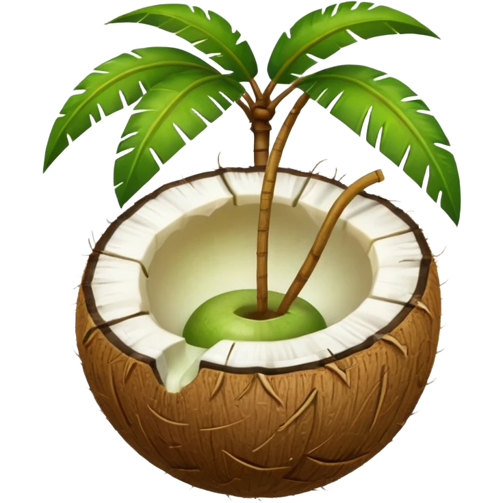 Tender Coconut cute emoji