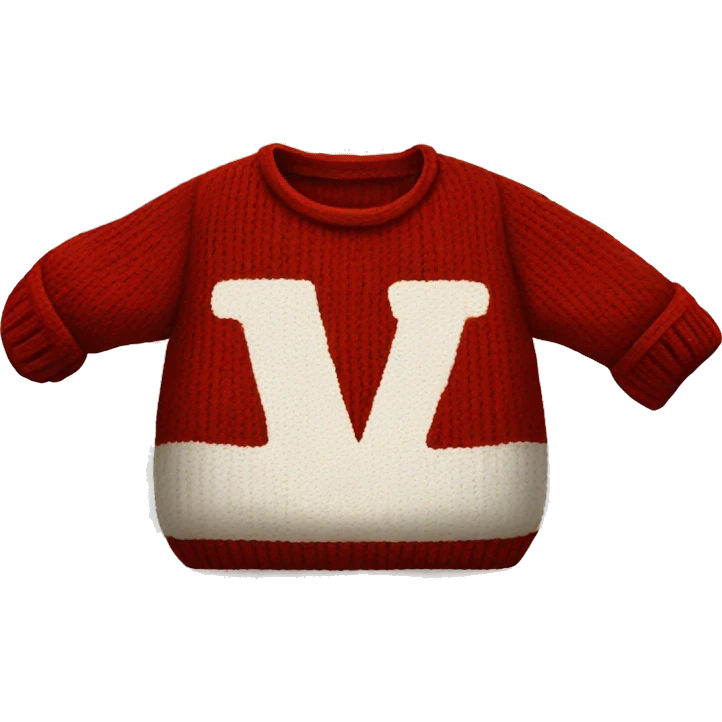 Red Harry Potter sweater with a letter A emoji