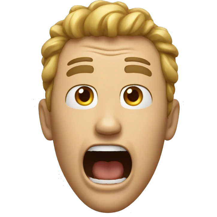 guy screaming emoji