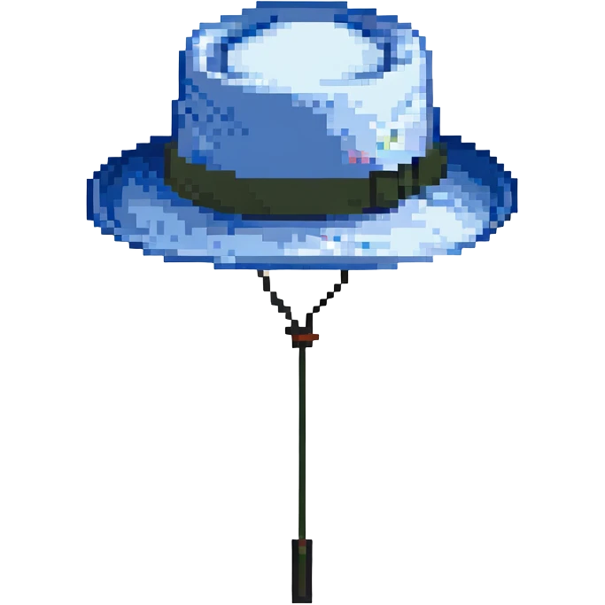 Синяя панамка со шнурком, no background emoji