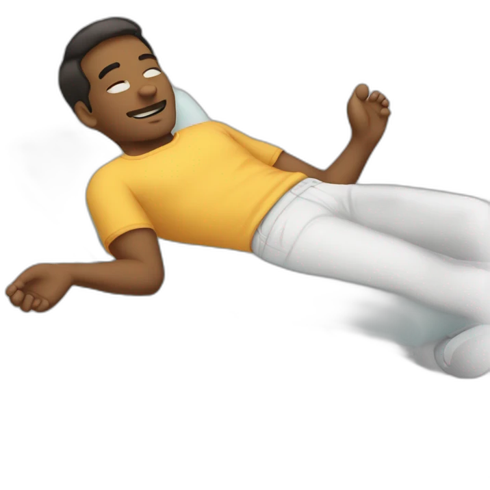 laying down feet up emoji