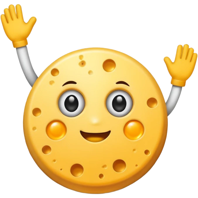 Cheese disco dancing with eyes emoji