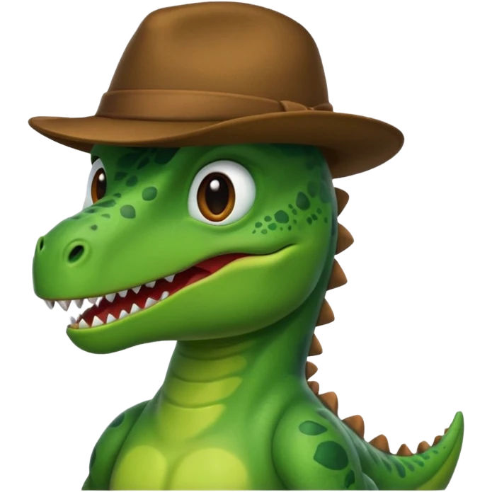  Dinosaur and hat  emoji