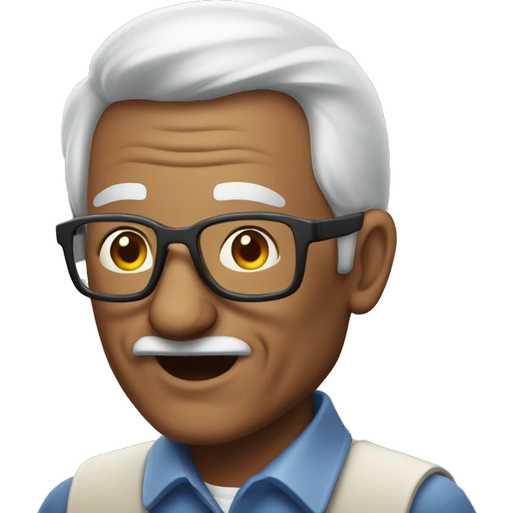 grandpa playing computer game  emoji