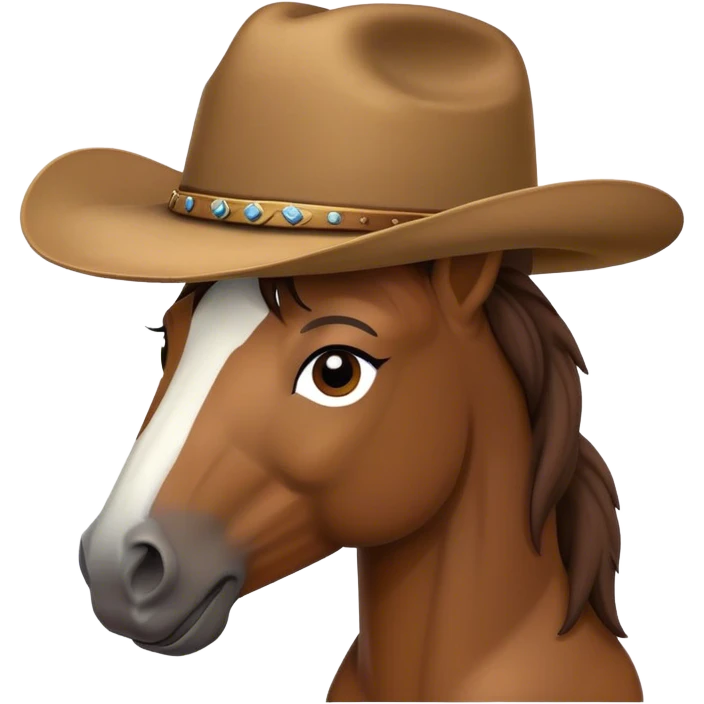 horse wearing cowboy hat  emoji