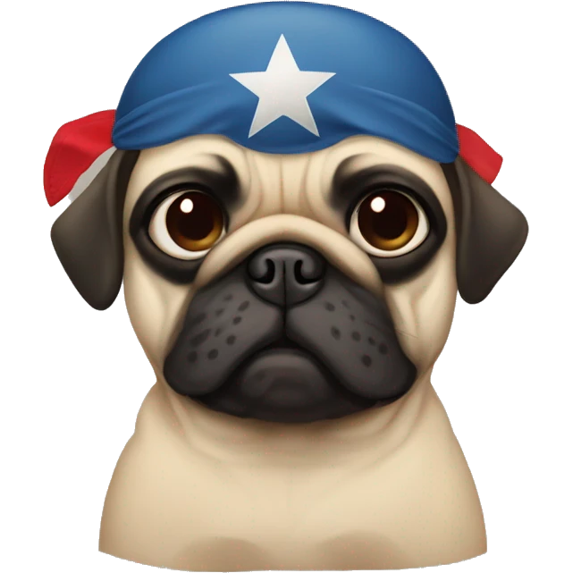 Captain America pug emoji