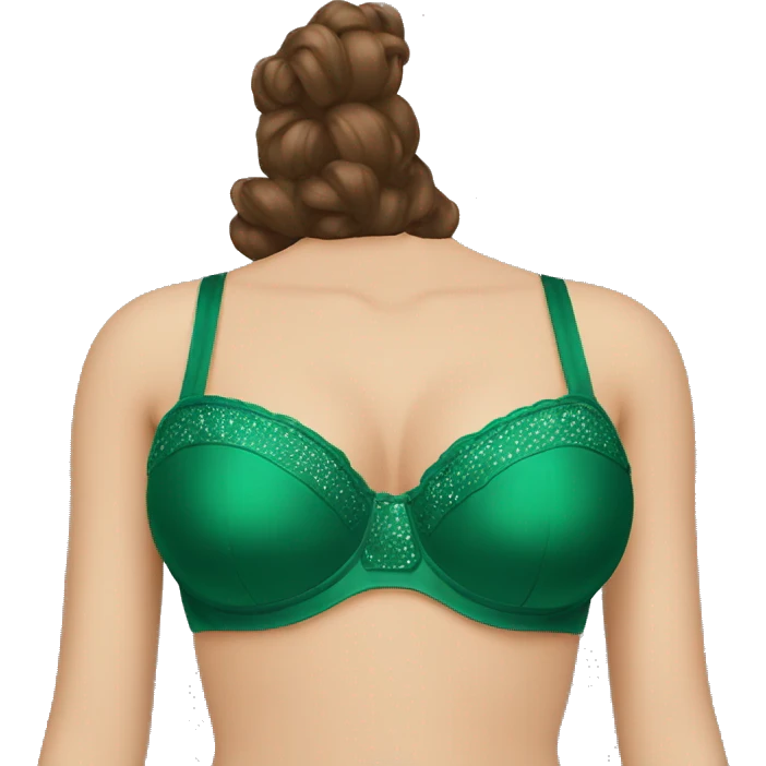 Emerald green bra emoji