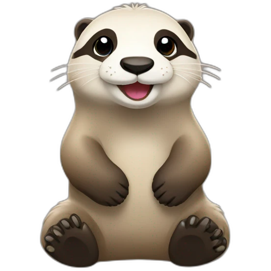 Loutre sur panda emoji