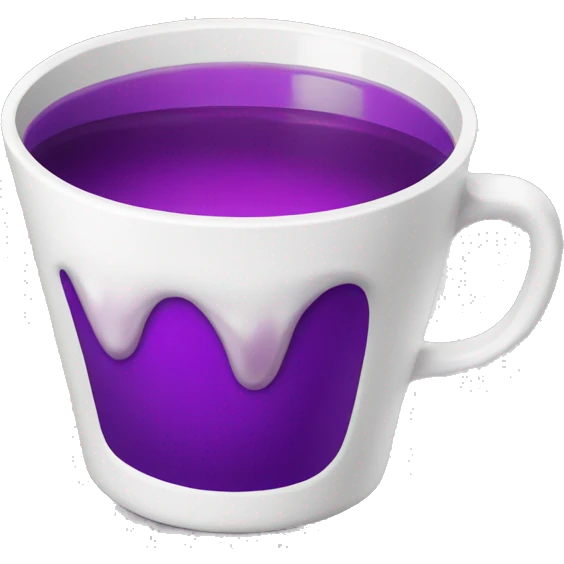 White cup with purple liquid inside emoji