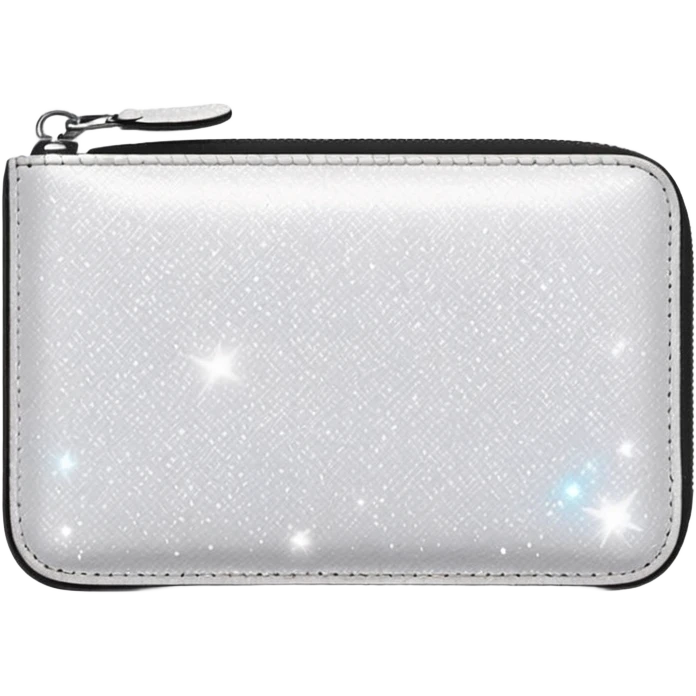 glitter white wallet emoji