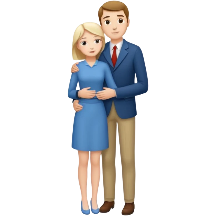 Hombre bajito abrazando a mujer Alta desde una gran altura emoji