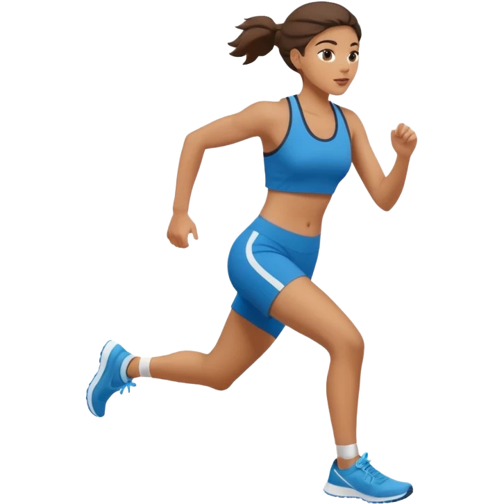 emoji de mulher com roupa de ginástica correndo para o lado emoji
