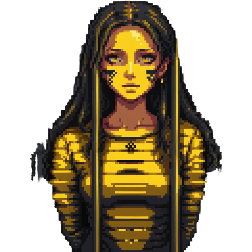 gold girl in jail cell emoji