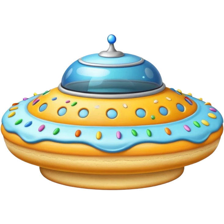 cake in a shape of ufo emoji