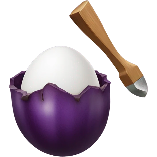 Hammer hitting egg plant emoji