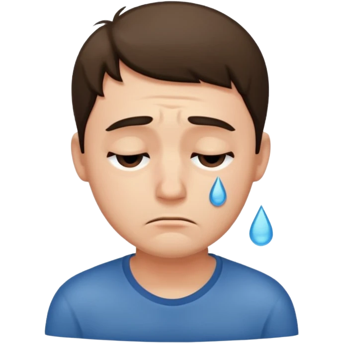 sad man looking down emoji