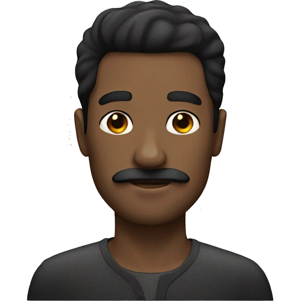 Black hair man with square moustache  emoji