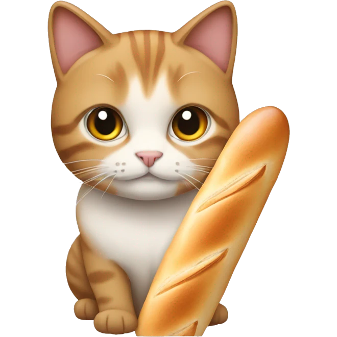 cat with baguette emoji