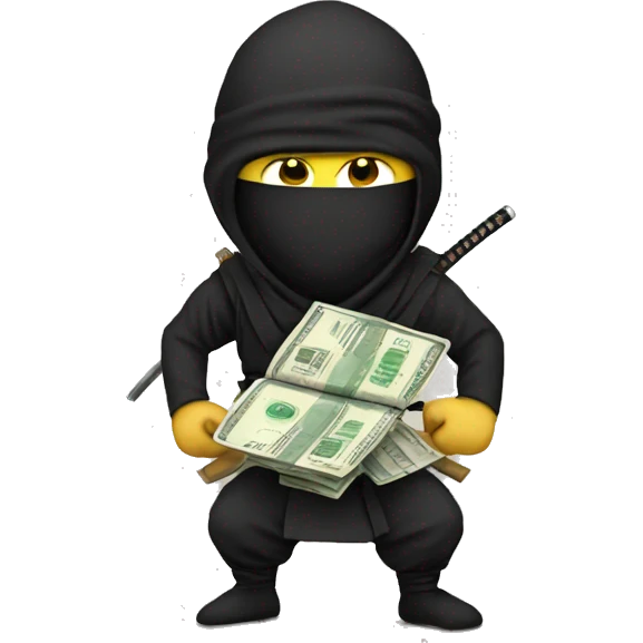 ninja with money emoji