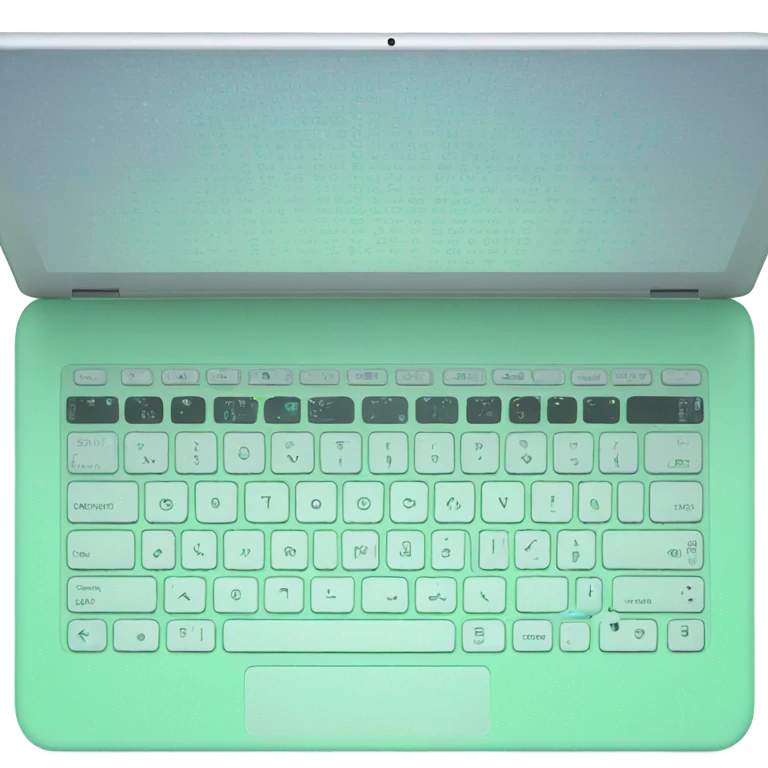 Mint green laptop  emoji