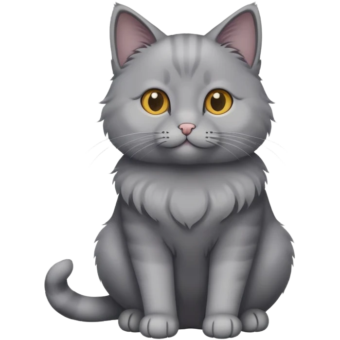 A gray cat emoji