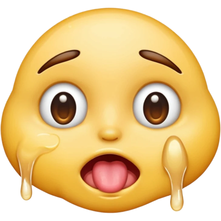 drooling emoji, licking eyes open wide, visible eye bags emoji
