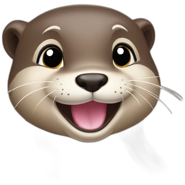 Happy cutie otter emoji