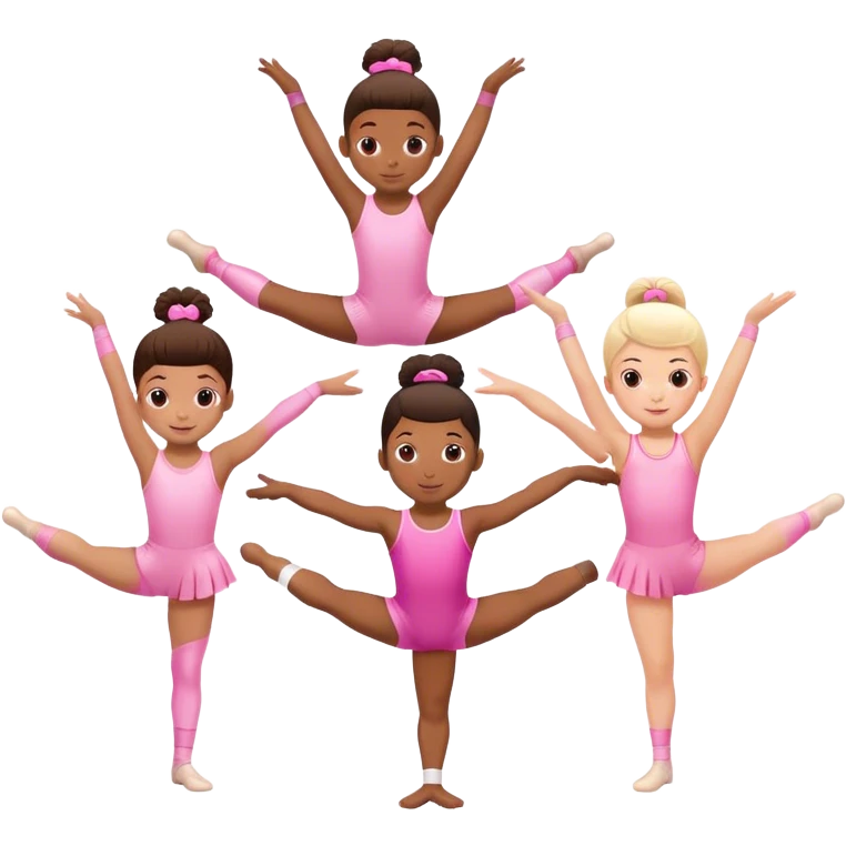 Dance gymnastics kids pink emoji