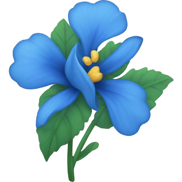 blue flower emoji