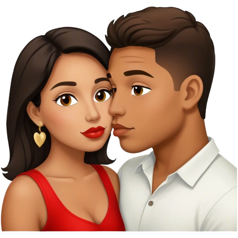 Tefi Valenzuela Peru Instagram Model kissing Josh King Madrid emoji