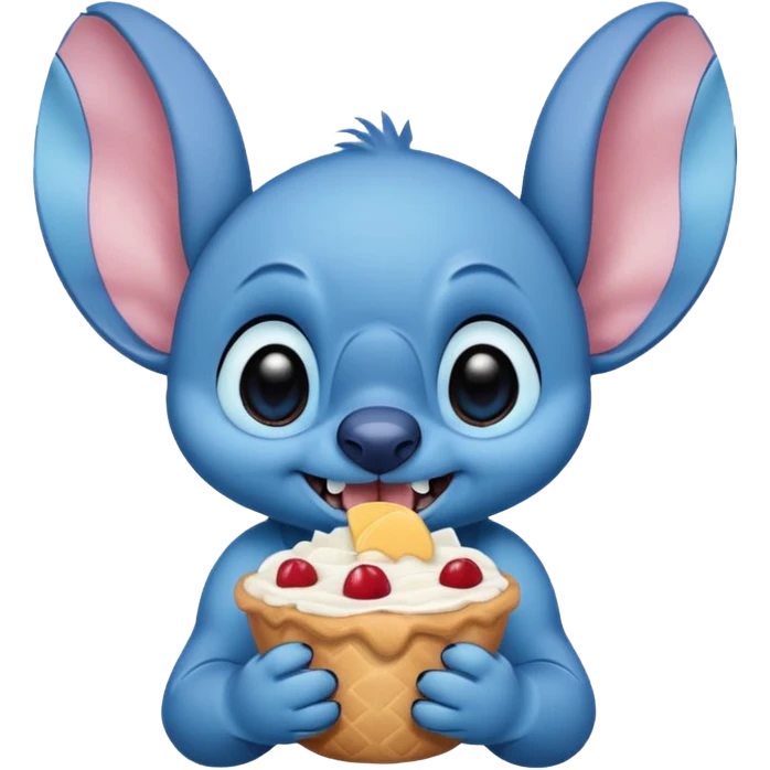 Stitch eating  emoji