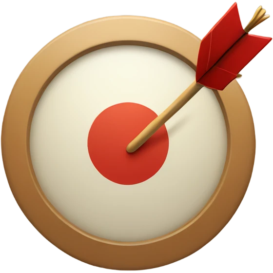 Arrow missing the bullseye emoji