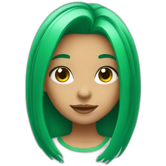girl-with-green-hair emoji