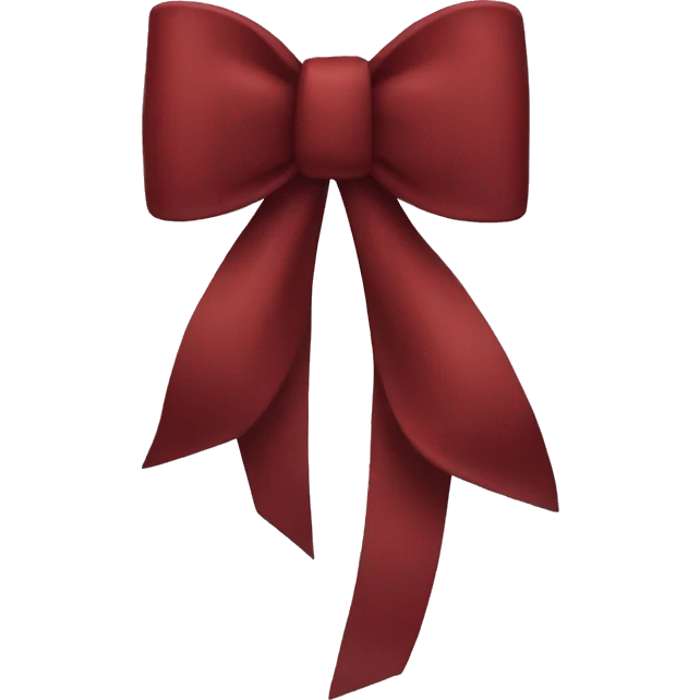 Dark red iPhone bow emoji