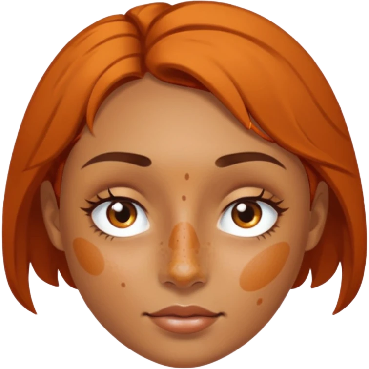 Paint on only nose, half body, ellipse shape face. emoji