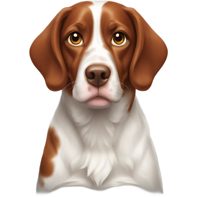A fat 5 year old Brittany spaniel  emoji