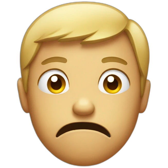upset face emoji