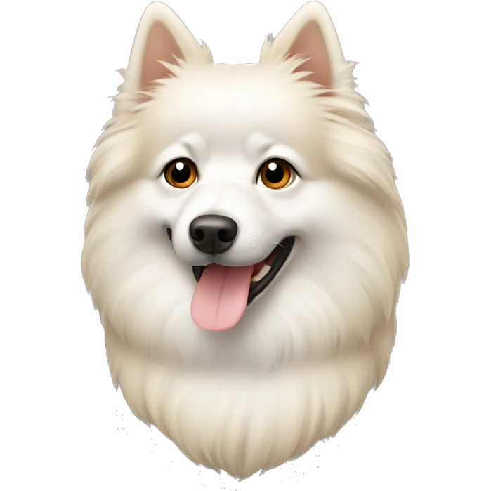 White beige spitz emoji