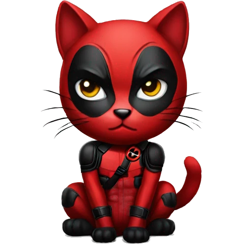 Deadpool cat emoji