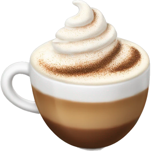 “Cappuccino with frothy milk and a sprinkle of cocoa on top.” emoji