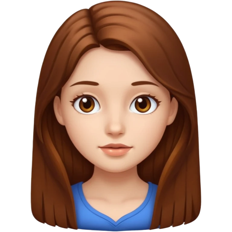 a girl with square face emoji