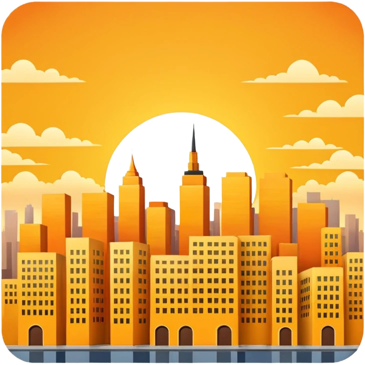 Sunrise in the city emoji