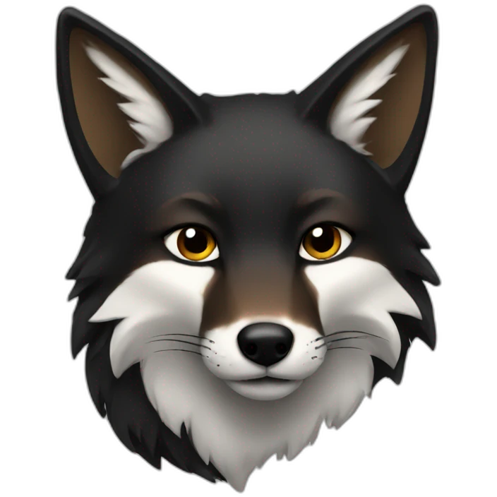Black fox side view  emoji