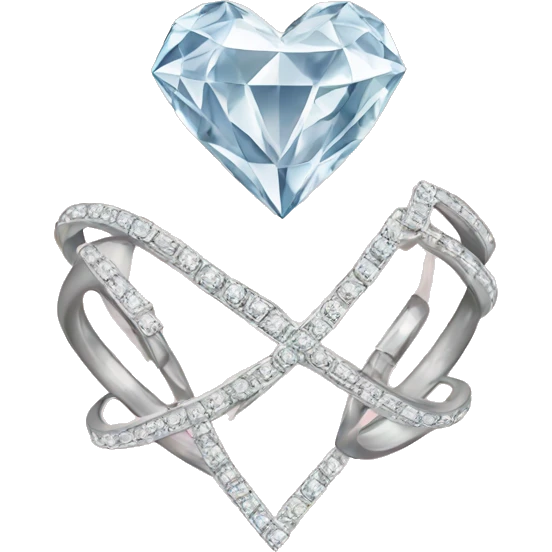 Heart holding diamond rings emoji