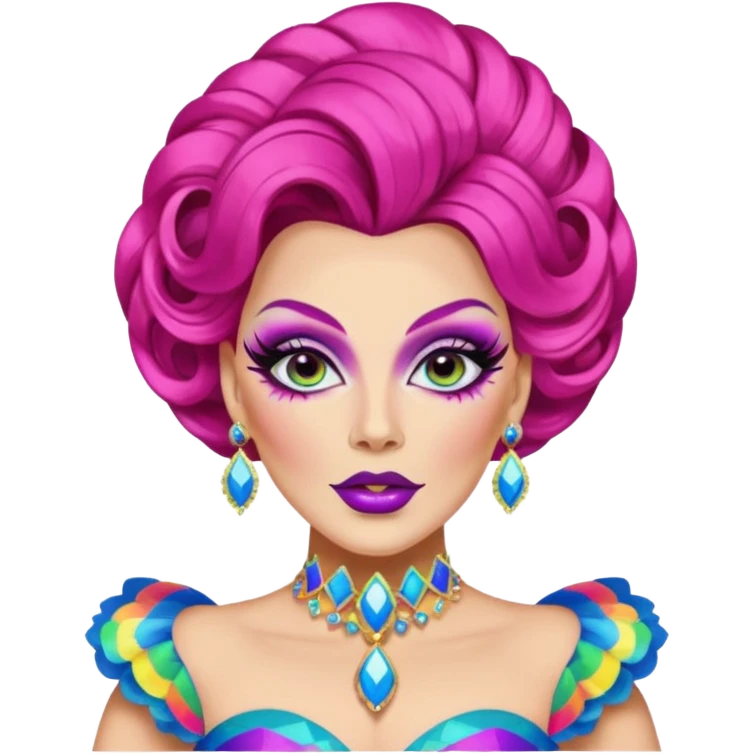 drag queen fancy colorful emoji