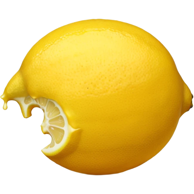The leftovers of a lemon after squeezing it emoji