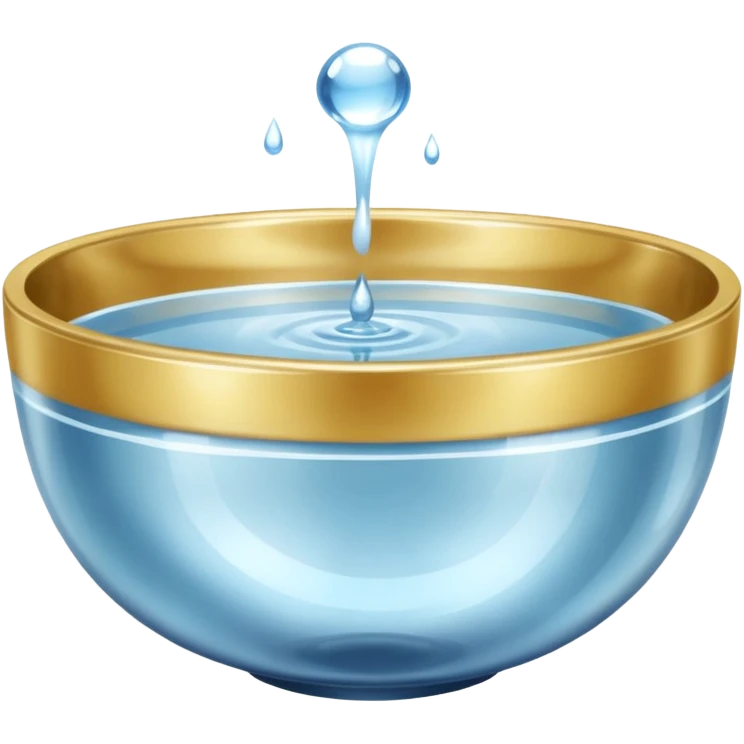 metallic bowl of water emoji